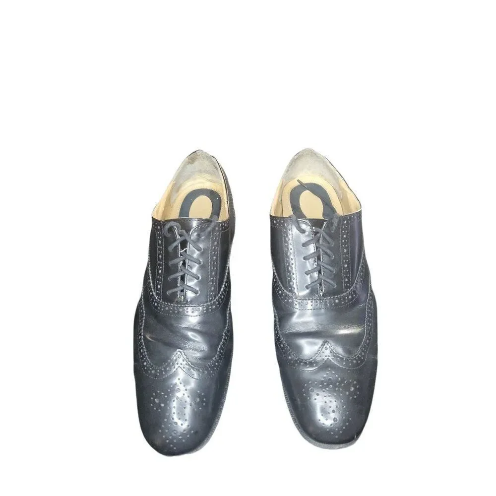 Nunn Bush Oxford Shoes Men‎ Sz 11.5M Black Leather Lace Up Formal Workwear